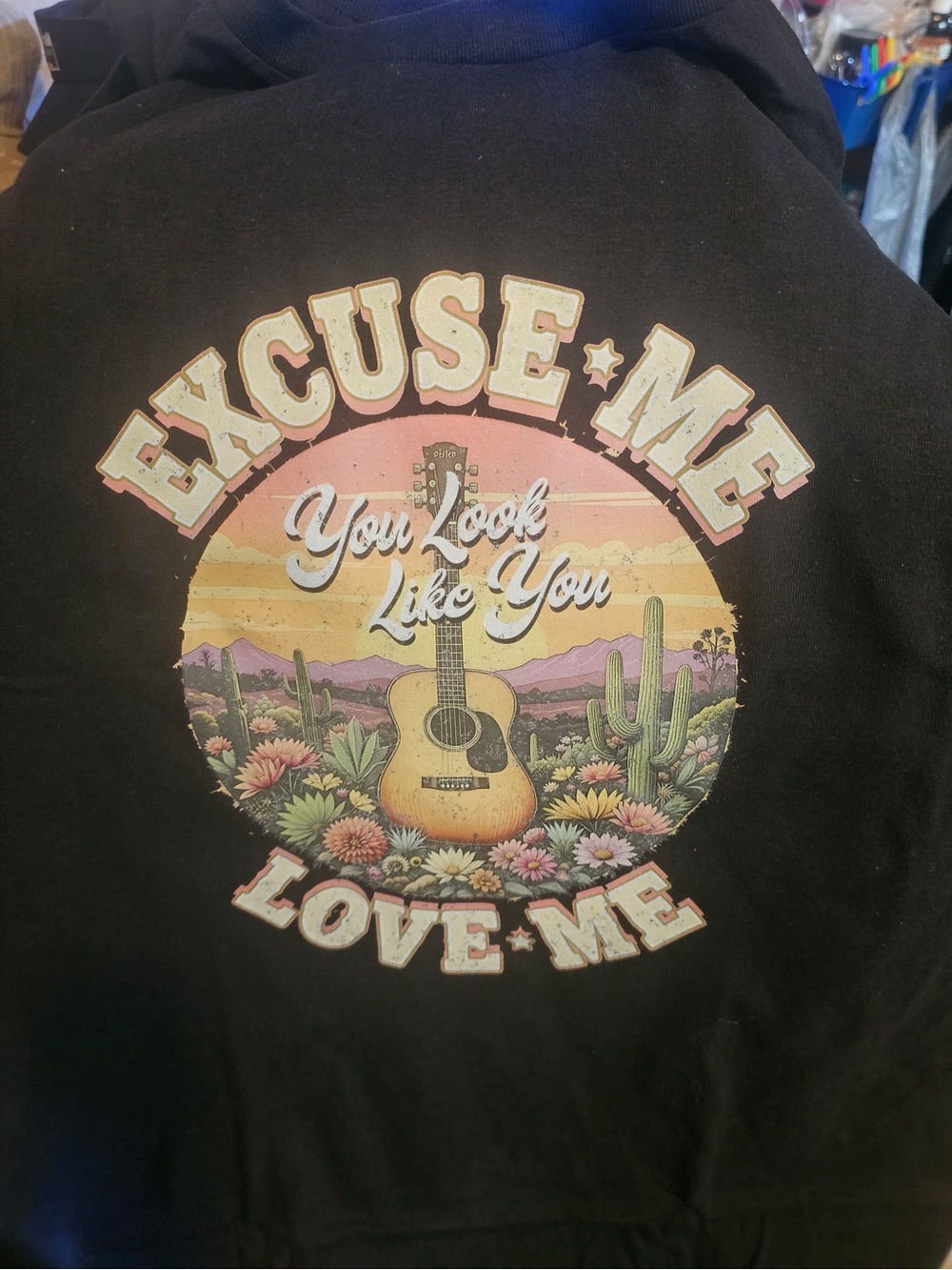 Kids 'Excuse Me Love Me' Graphic Tee - Black